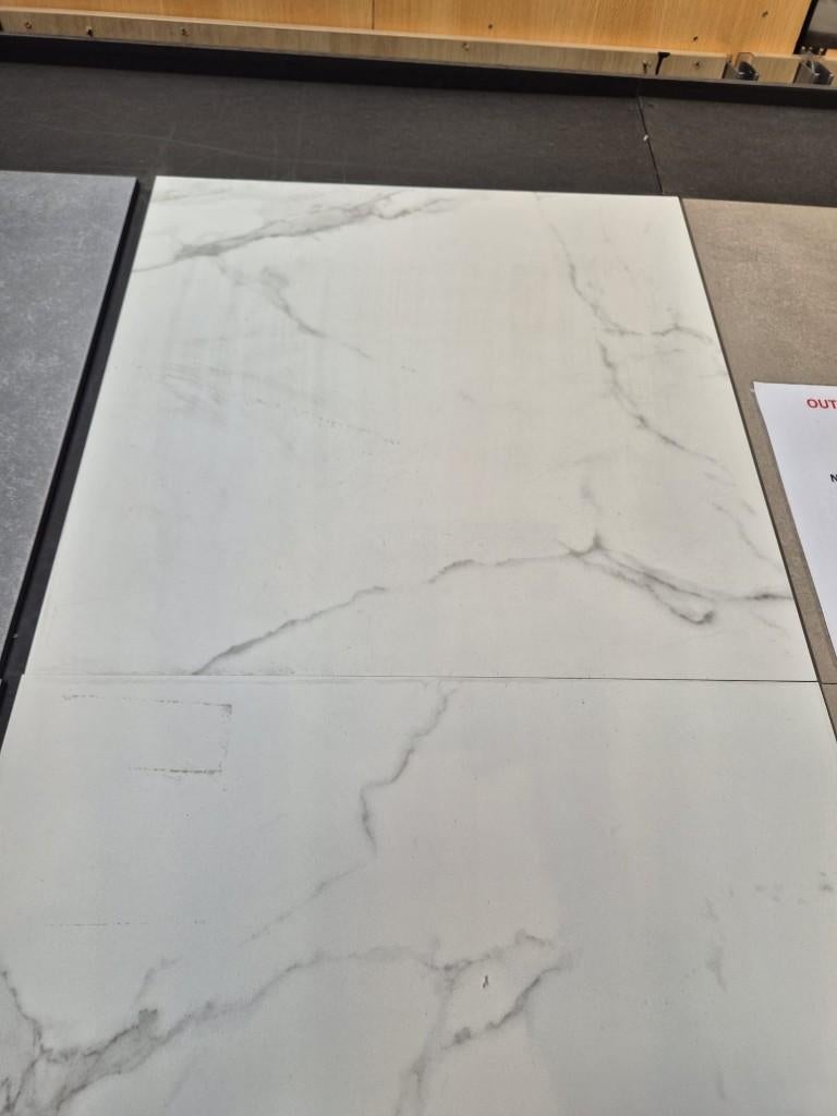 OP=OP partij wand en vloertegel Statuario wit marmer 60x60, Doe-het-zelf en Verbouw, Ophalen, 60 cm of meer, 60 cm of meer, Nieuw