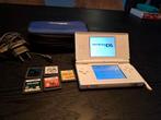 Nintendo DS Lite Wit met games en hoes, Spelcomputers en Games, Spelcomputers | Nintendo DS, Wit, Ophalen of Verzenden, Zo goed als nieuw