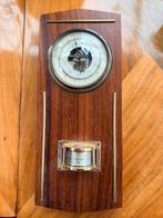 Vintage wandbarometer met thermometer – houten weerstation, Audio, Tv en Foto, Weerstations en Barometers, Ophalen of Verzenden