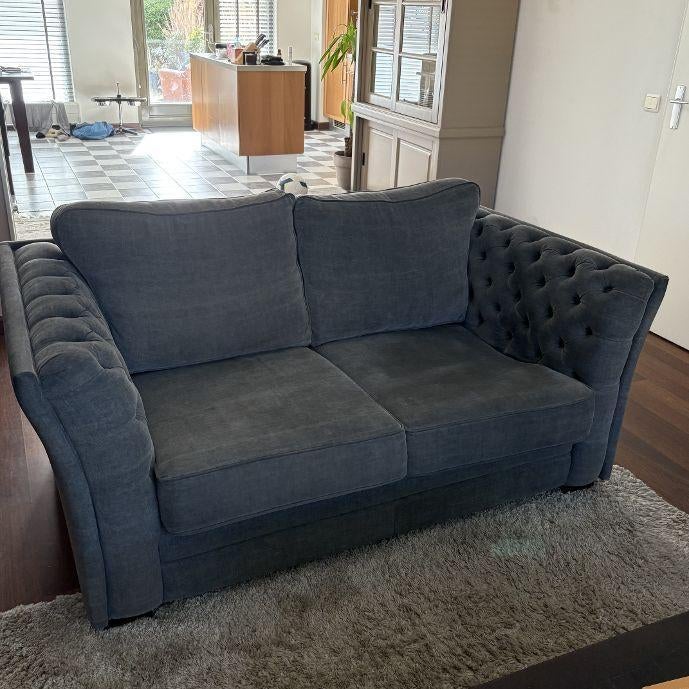 Grijze bank 2 zits gratis ophalen, Huis en Inrichting, Banken | Bankstellen, Ophalen, Gebruikt, 150 tot 200 cm, Tweepersoons