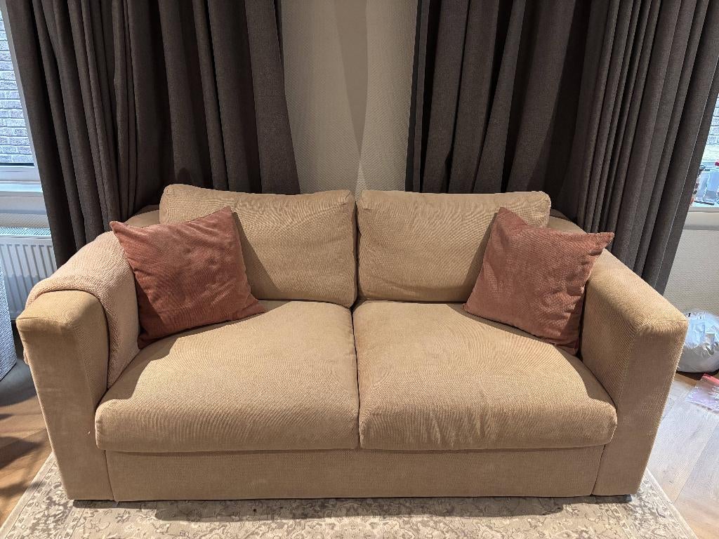 Beige tweepersoonsbank Vimle Ikea, Huis en Inrichting, Ophalen, Gebruikt, Tweepersoons, 75 tot 100 cm