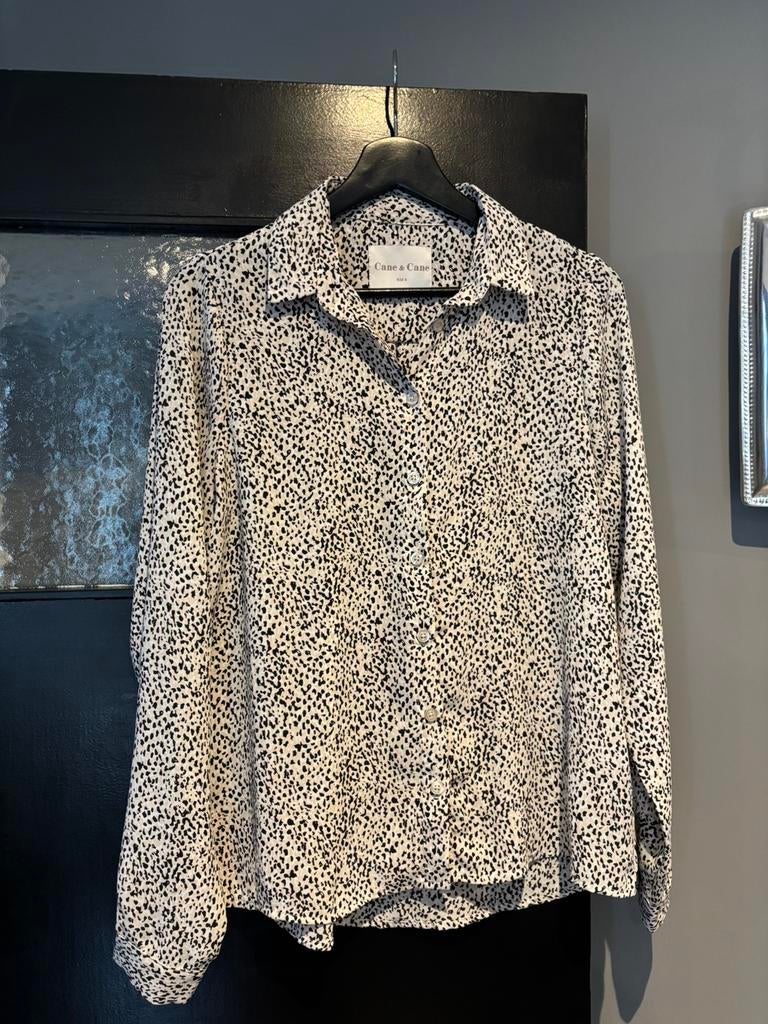 Cane & Cane blouse maat s, Ophalen of Verzenden, Zo goed als nieuw, Maat 38/40 (M), Zwart