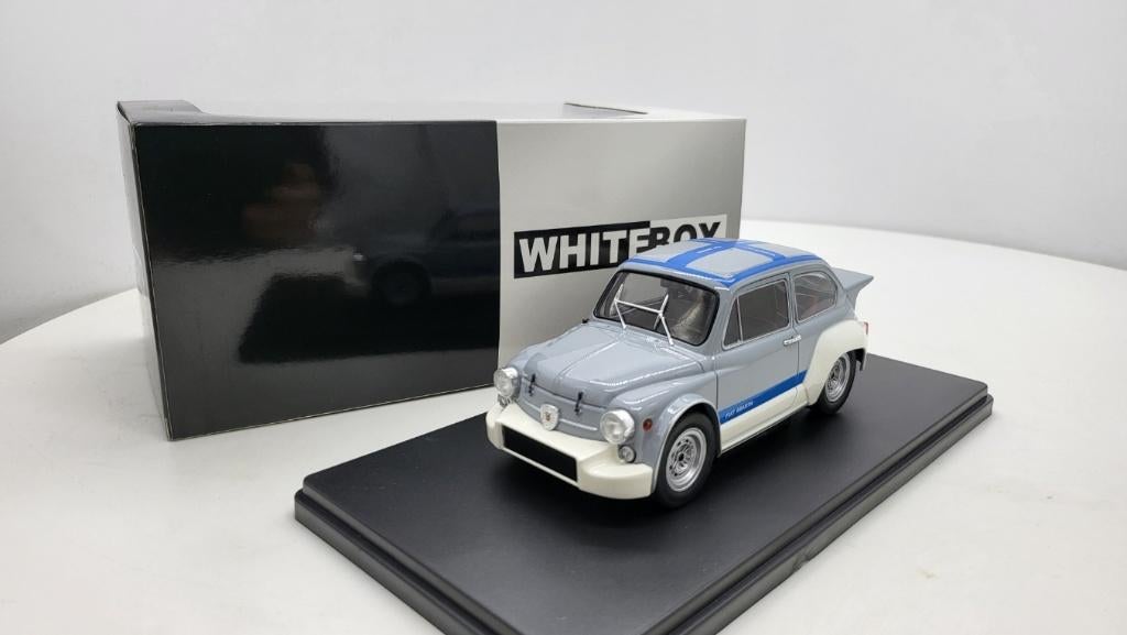 Fiat Abarth 1000 Gr.2, grau/blau, 1970 van WhiteBox, Hobby en Vrije tijd, Modelauto's | 1:24, Ophalen of Verzenden, Nieuw, Auto