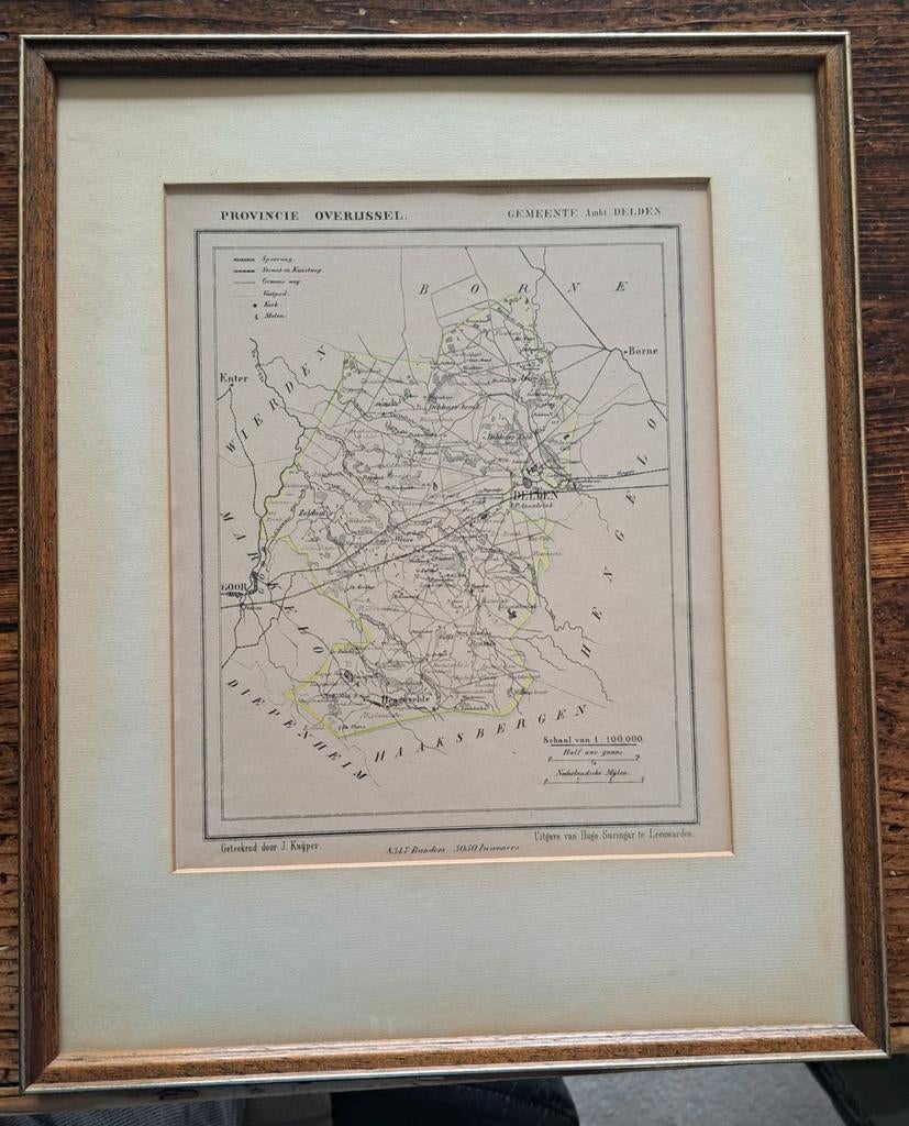 Kaart Gemeente Delden, Provincie Overijssel, Ophalen