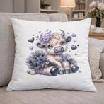 Kussen met opdruk naar keuze, Ophalen of Verzenden, Nieuw, Wit, Vierkant