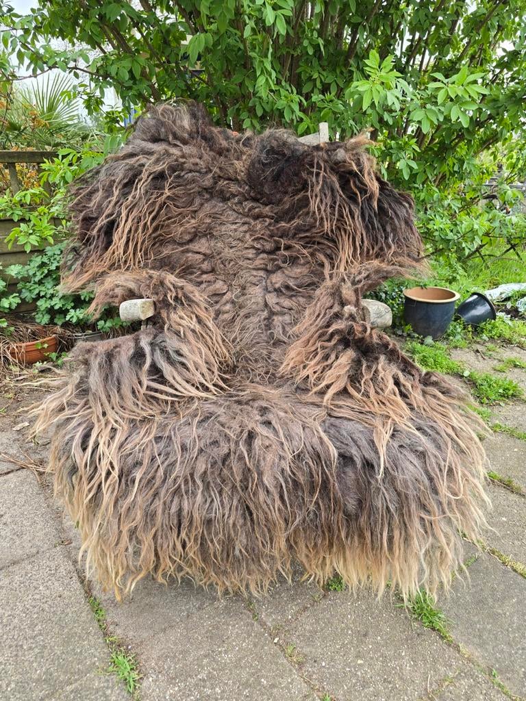 Schapenvacht handgevilt  Drents Heideschaap biologisch vegan, Ophalen of Verzenden, Nieuw
