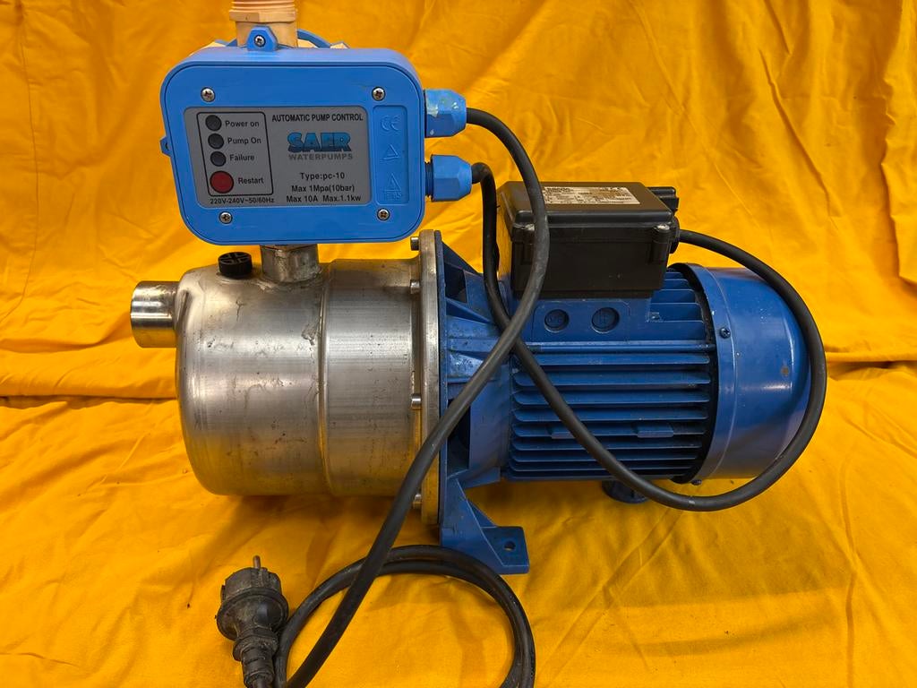 Hydrofoorpomp, rvs, JEXM 150, 1,1 kW, 230 V, Tuin en Terras, Waterpompen, Ophalen, Gebruikt, Elektrisch, Hydrofoorpomp