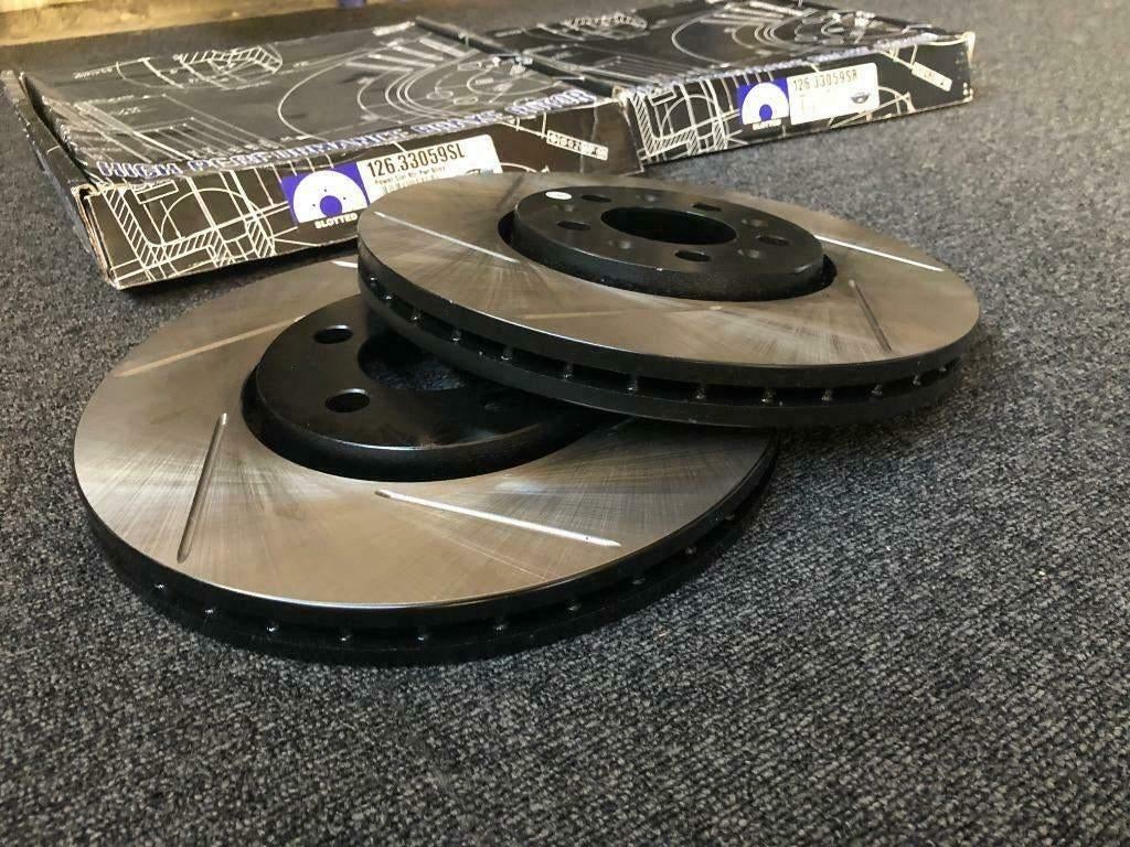 Stoptech Remschijven voorzijde gegroefd - Audi A1 A3, Auto diversen, Tuning en Styling, Ophalen of Verzenden