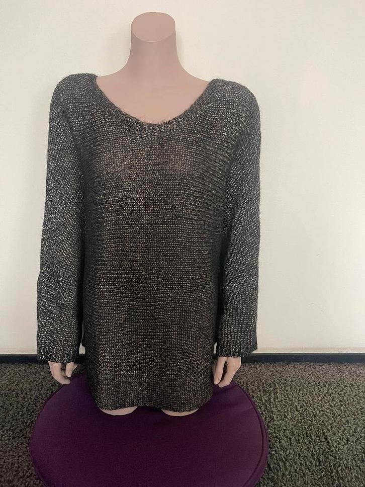 NIEUW Trui van Expresso, bruin/zwart, maat XXL (46), Kleding | Dames, Truien en Vesten, Nieuw, Maat 46/48 (XL) of groter, Bruin