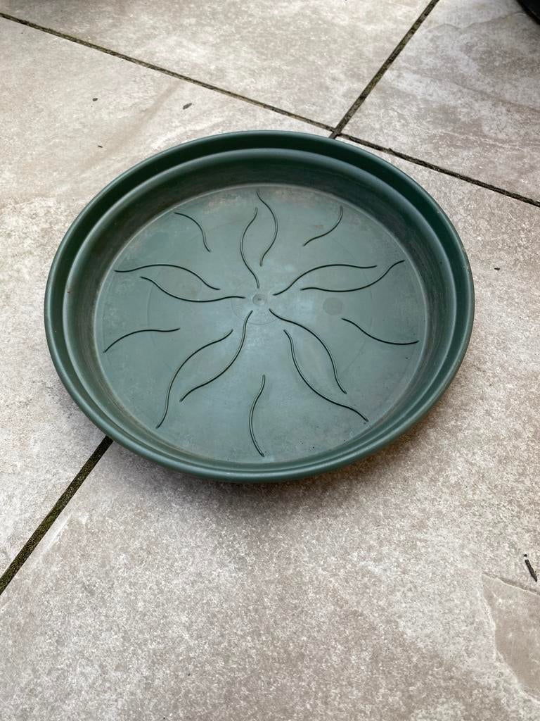 Elho plantenschaal groen, 29 cm - 4 stuks, Ophalen, Kunststof, Gebruikt, Minder dan 30 cm