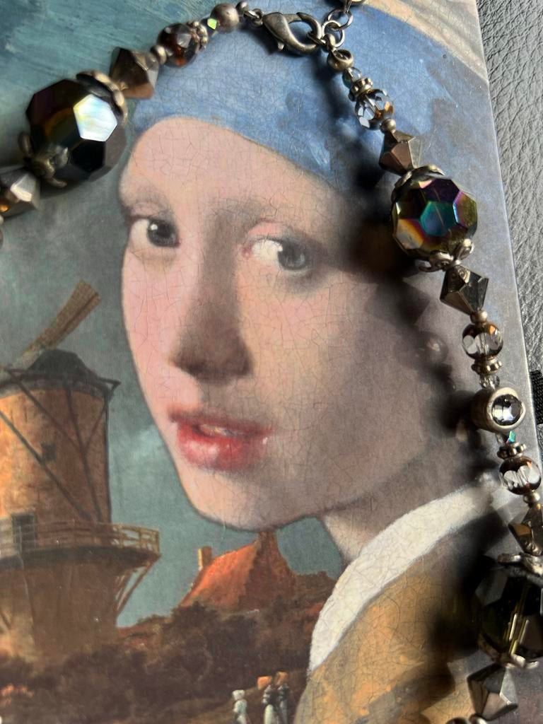 Sari-ketting met glimmende kralen, Overige materialen, Gebruikt, Overige kleuren, Ophalen of Verzenden