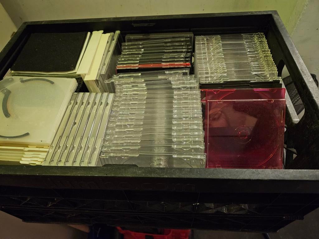 Cd doosjes, dunne inlassen, zwart, wit, doorzichtig, Ophalen of Verzenden, Zo goed als nieuw