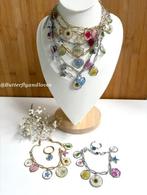 Handgemaakte Bedelketting echte bloemen bedels ketting Vrouw, Ophalen, Nieuw, Overige materialen, Verstelbaar