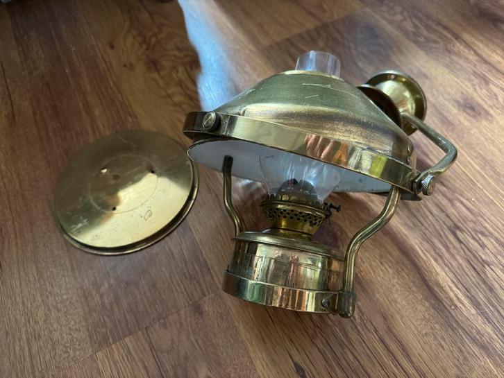 Messing Clipperlamp / Bootlamp, Antiek en Kunst, Antiek | Lampen, Ophalen of Verzenden