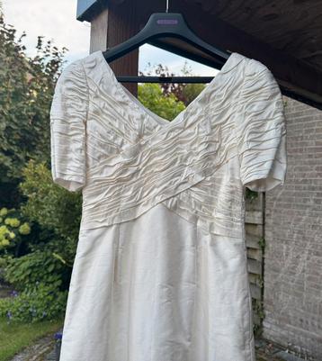 Designer trouwjurk Ritva Westenius, parel wit, 1x gedragen beschikbaar voor biedingen
