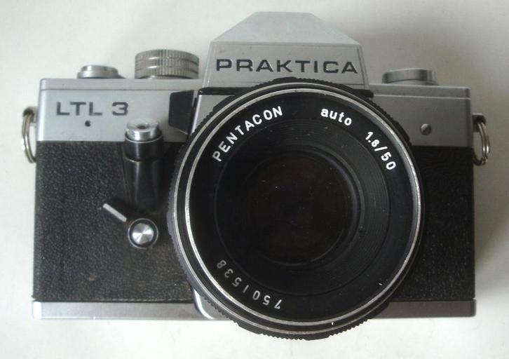 Praktica LTL3 analoog fototoestel met Pentacon 1.8/50 lens, Audio, Tv en Foto, Fotocamera's Analoog, Gebruikt, Spiegelreflex, Overige Merken