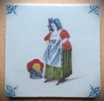 Makkum Tichelaar Polychroom Wasvrouw Tegel~Tegeltje, Ophalen of Verzenden