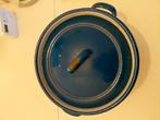 Ouderwetse blauwe, emaille pan, Huis en Inrichting, Keuken | Potten en Pannen, Ophalen of Verzenden, Gebruikt, Overige materialen