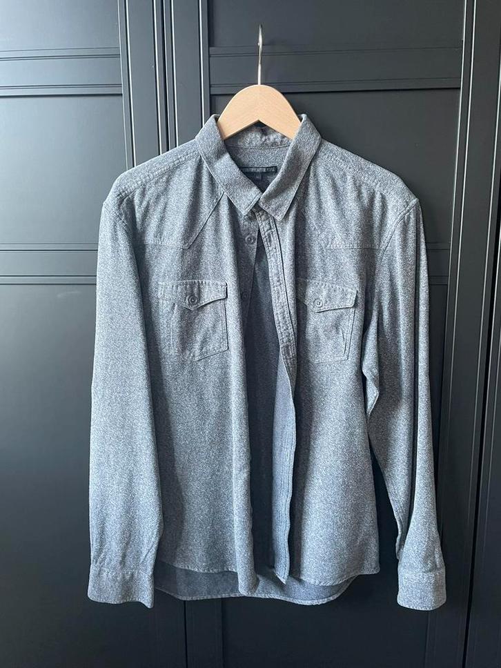 Drykorn overhemd grijs maat XL (fleece stof), Kleding | Heren, Overhemden, Zo goed als nieuw, Halswijdte 43/44 (XL), Grijs, Ophalen of Verzenden