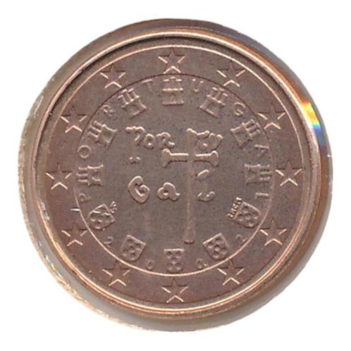 Portugal 1 eurocent 2002, Postzegels en Munten, Munten | Europa | Euromunten, Losse munt, 1 cent, Portugal, Ophalen of Verzenden