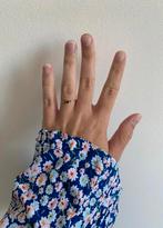 Trio black diamond ring 14 karaat goud Anna + Nina maat 15.5, Gebruikt, Ophalen of Verzenden, Kleiner dan 17, Met edelsteen