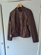 Bruine kunstleren Look Jas maat XL, Bruin, Maat 46/48 (XL) of groter, Nieuw, Ophalen of Verzenden