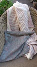 Plaid Loods 5, Hinck, roze en roomwit, maat 220x160, Ophalen of Verzenden, Zo goed als nieuw