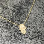 14k gouden ketting fatima hand model, Ophalen of Verzenden, Nieuw, Goud