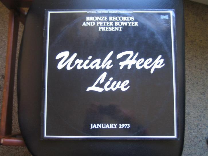 2 x lp uriah heep live concert italy bronze abrol 1 aor prog, Cd's en Dvd's, Vinyl | Hardrock en Metal, Gebruikt, Ophalen
