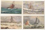 Lot 11 kaarten zeilboten zeilboot ruwe zee Coloprint, Verzamelen, Ansichtkaarten | Themakaarten, Verzenden, Gelopen, Voertuig