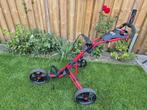Rode Clicgear 3 wiel golftrolley klein inklapbaar €139,-, Ophalen of Verzenden, Zo goed als nieuw, Golfkar, Overige merken