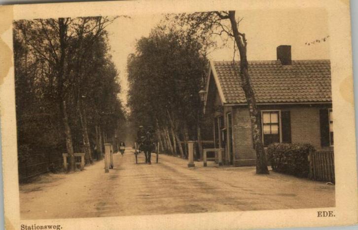 Ede Stationsweg met tolhuis paard+wagen, Verzamelen, Ansichtkaarten | Nederland, Ongelopen, Gelderland, Voor 1920, Verzenden