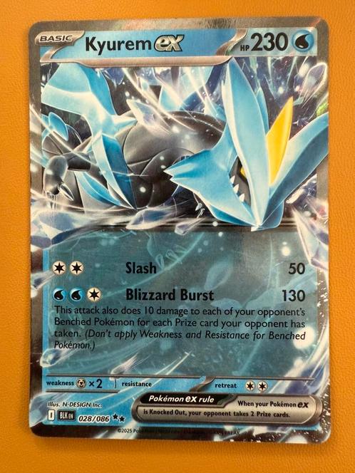 Kyurem ex (BLK 028) - Black Bolt Engels, Hobby en Vrije tijd, Verzamelkaartspellen | Pokémon, Zo goed als nieuw, Losse kaart, Ophalen of Verzenden