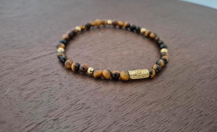 Bruine Rebel en Rose armband dames vrouwen maat S and &, Sieraden, Tassen en Uiterlijk, Armbanden, Zo goed als nieuw, Elastiek