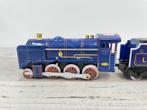 Vintage blikken trein met wagons - Blauw, Ophalen of Verzenden