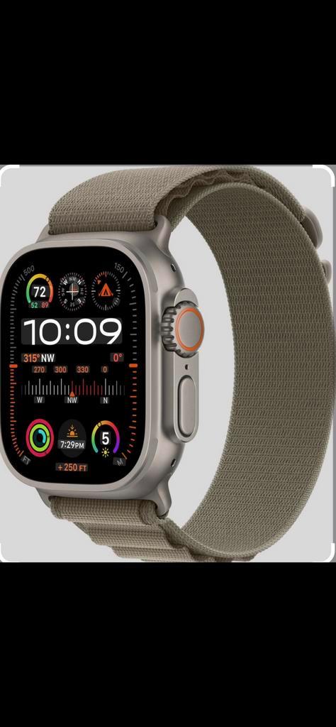 APPLE Watch Ultra 2 GPS + Cellular 49mm Smartwatch, Sieraden, Tassen en Uiterlijk, Smartwatches, Zo goed als nieuw, iOS, Zilver