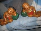 Hardhout Gesneden Bodhisattva Boy Girl, Ophalen of Verzenden, Gebruikt