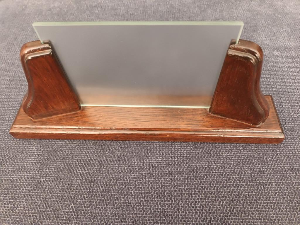 eiken houten fotolijstje - dubbelglas, Antiek en Kunst, Curiosa en Brocante, Ophalen of Verzenden