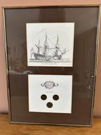 Oostindische compagni schip  en V O C munten, Antiek en Kunst, Ophalen of Verzenden