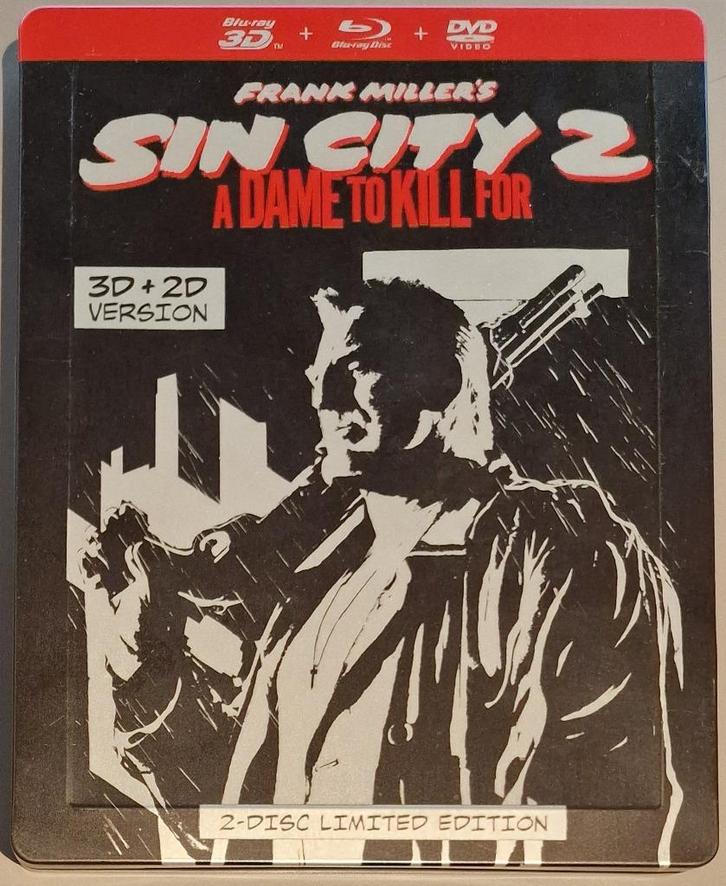 Sin City 2 A Dame to Kill For 3D - steelbook - NL uitgave, Cd's en Dvd's, Blu-ray, Actie, 3D, Ophalen of Verzenden