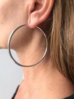 Creolen - Oorbellen 60 mm x 3mm - 925 Sterling Zilver, Ophalen of Verzenden, Nieuw, Zilver, Zilver