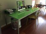 Tafel (bureau/eettafel, italiaans design), Huis en Inrichting, Ophalen, Modern design, Glas, 200 cm of meer