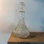 Vintage Glazen Karaf - Jaren 70/80 Geslepen Glas Design, Antiek en Kunst, Antiek | Glas en Kristal, Ophalen of Verzenden