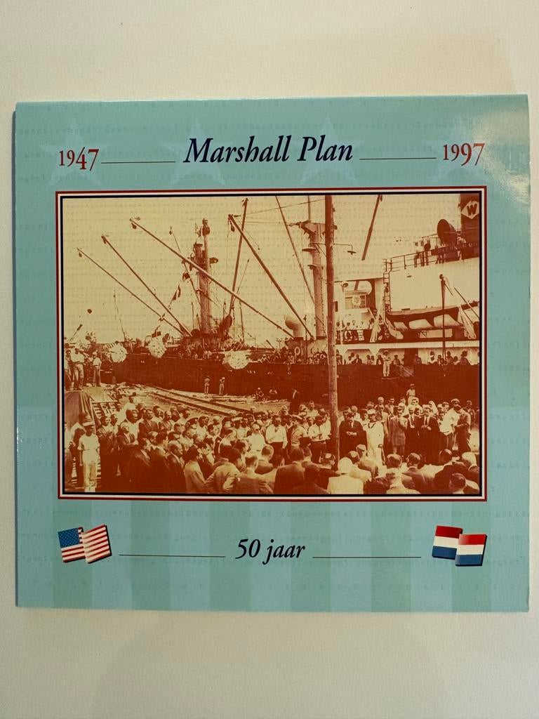 Marshall Plan 50 Jaar Zilveren 10 Gulden Munt, Postzegels en Munten, Munten en Bankbiljetten | Toebehoren, Overige typen, Ophalen of Verzenden