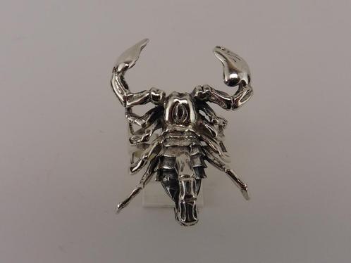 Zilveren ring Schorpioen                                Z177, Sieraden, Tassen en Uiterlijk, Ringen, Gebruikt, Dame of Heer, 19 tot 20