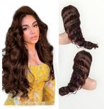 Pruik lang golf haar-28 inch- kleur2 chocolade -13x1 T-lace, Ophalen of Verzenden, Nieuw, Pruik of Haarverlenging