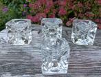 Ice Cube Kubus Kandelaars van Rudolf Jurnikl voor Sklo, Antiek en Kunst, Antiek | Glas en Kristal, Ophalen of Verzenden