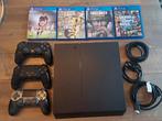 Playstation 4 + controllers en spellen, Spelcomputers en Games, Ophalen, Original, Met 3 controllers of meer, 500 GB