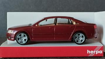 Audi A8 D3 Asian Red 1:87 H0 Herpa Pol  beschikbaar voor biedingen