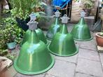 Emaille hanglamp groen industriële lamp Bulgarije, Gebruikt, Onbekend, Ophalen of Verzenden, Onbekend